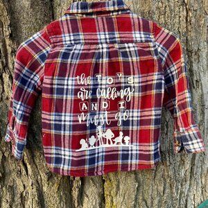 3T Toys are calling and I must go Flannel Shirt - Kids - Toy Story Flannel. Wood